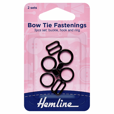 H469 Bow Tie Set - Black..